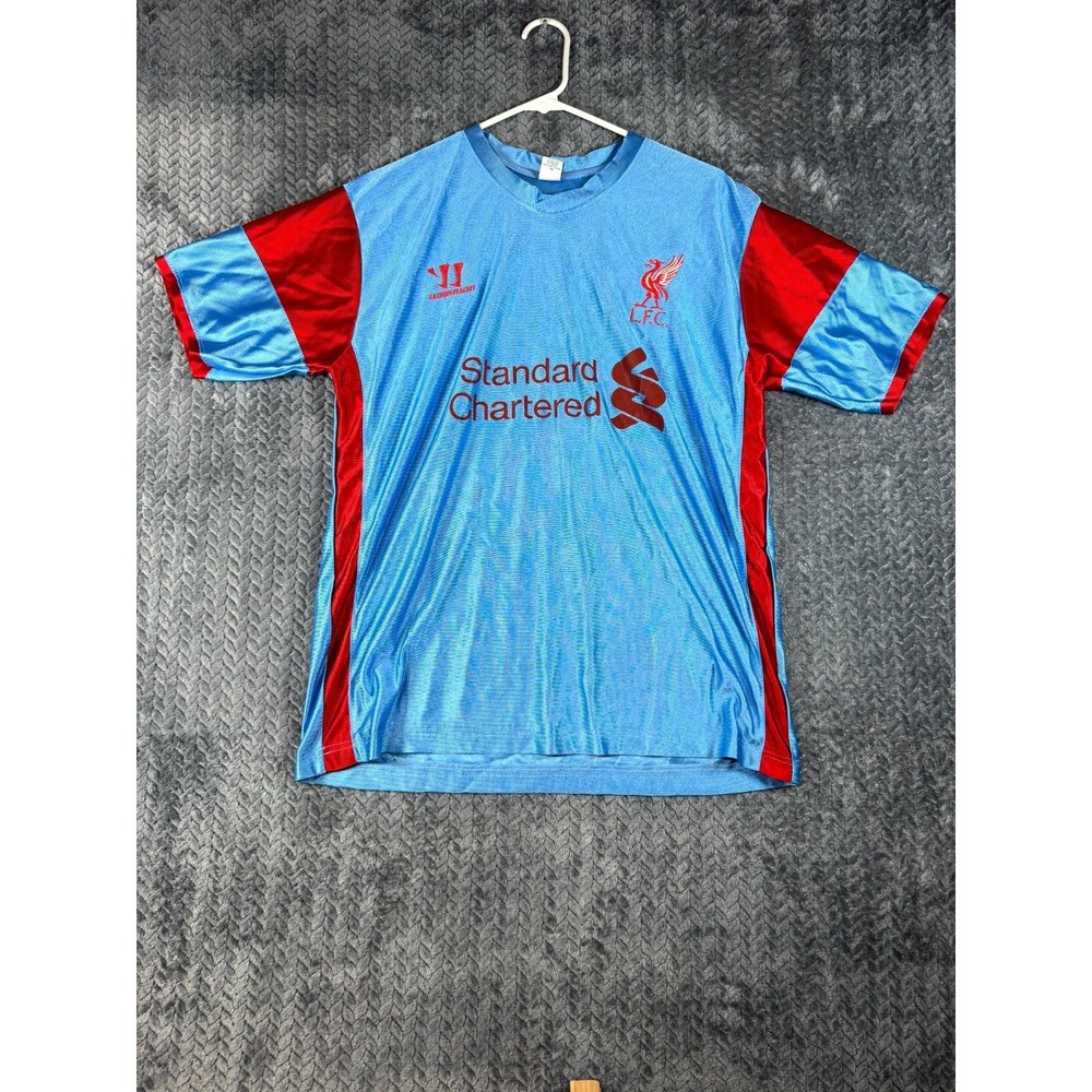 Liverpool FC Jersey Men Medium Blue Red Sonsonate 1 Warrior Cotton Graphic Print